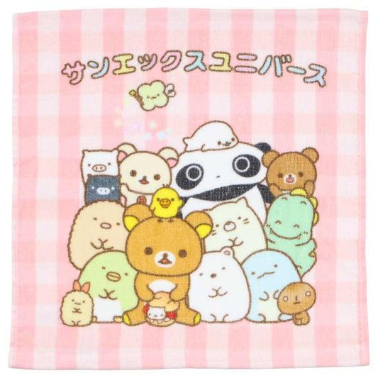 ウォッシュタオル ハンドタオル サンエックスユニバース 集合 サンエックス 犬飼タオル 汗拭きタオル メール便可