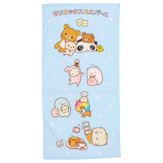 プリントビッグタオル バスタオル サンエックスユニバース なかまたち サンエックス 犬飼タオル お風呂タオル メール便可