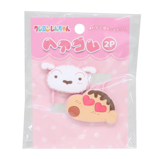 ヘアゴム2P へアアクセ クレヨンしんちゃん ライトピンク アイプランニング 髪飾り アニメメール便可