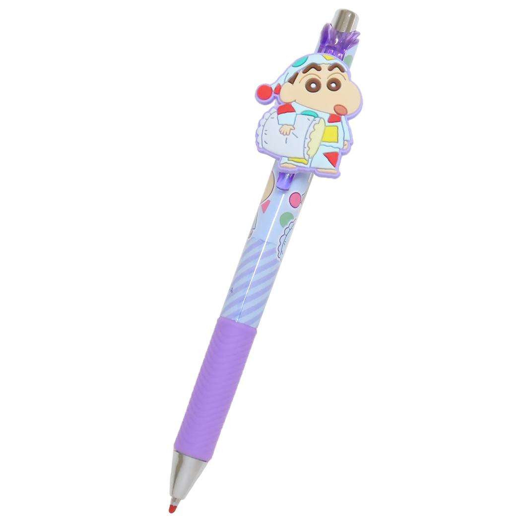マスコット付きゲルペン カラーペン クレヨンしんちゃん パープル アイプランニング 新学期準備文具 アニメ