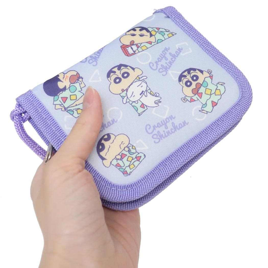 ウォレット キッズ財布 クレヨンしんちゃん パープル アイプランニング 子供用財布 アニメメール便可