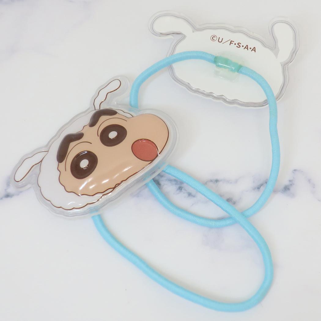 立体アクリルヘアゴム へアアクセ クレヨンしんちゃん ブルー アイプランニング かわいい アニメメール便可