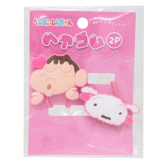 ヘアゴム2P ヘアアクセ クレヨンしんちゃん ピンク アイプランニング 髪飾り アニメメール便可
