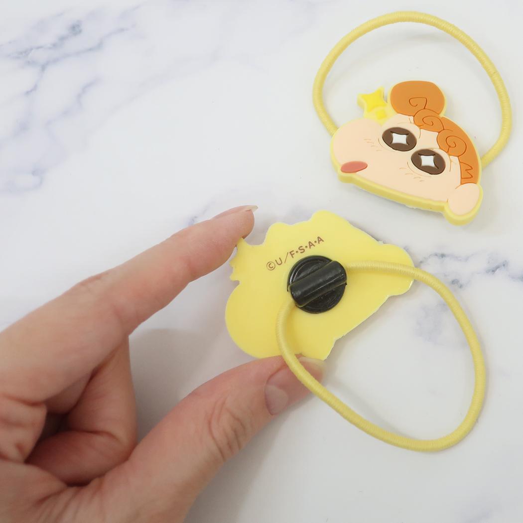 ヘアゴム2P ヘアアクセ クレヨンしんちゃん イエロー アイプランニング 髪飾り アニメメール便可