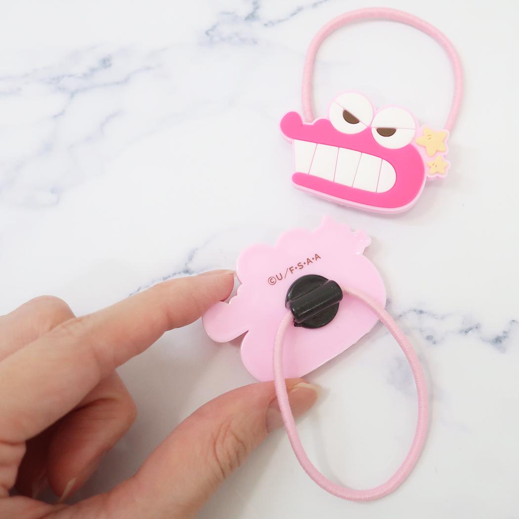 ヘアゴム2P ヘアアクセ クレヨンしんちゃん ライトピンク アイプランニング 髪飾り アニメメール便可