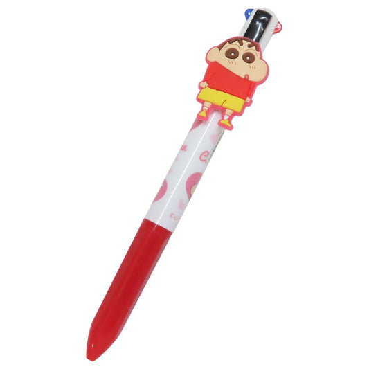 マスコット付き4色ボールペン ボールペン クレヨンしんちゃん 照れしんちゃん アイプランニング カラーペン 文房具 アニメメール便可