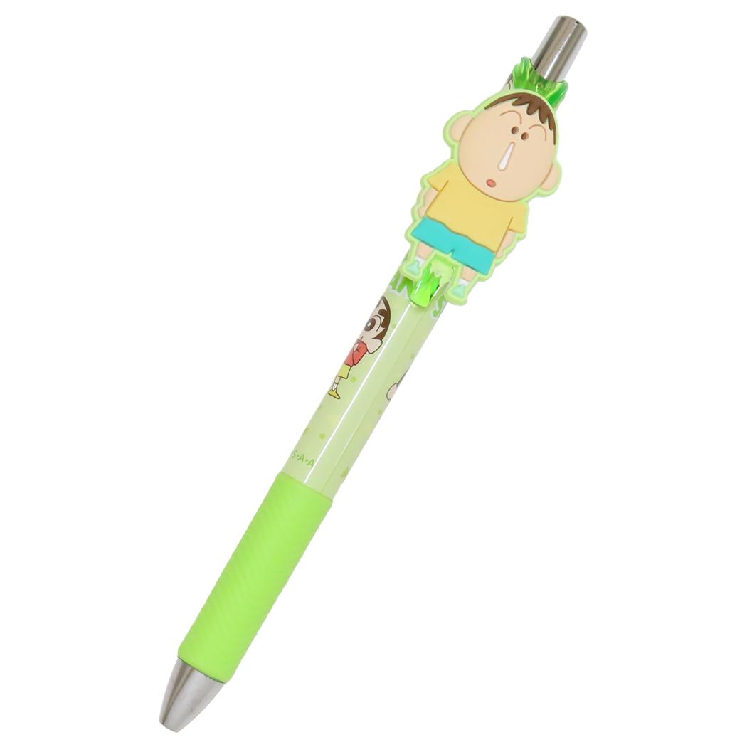 マスコット付きゲルペン カラーペン クレヨンしんちゃん グリーン アイプランニング 新学期準備文具 アニメメール便可