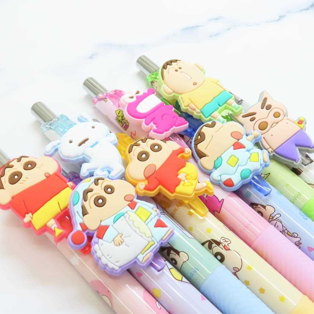 マスコット付きゲルペン カラーペン クレヨンしんちゃん グリーン アイプランニング 新学期準備文具 アニメメール便可