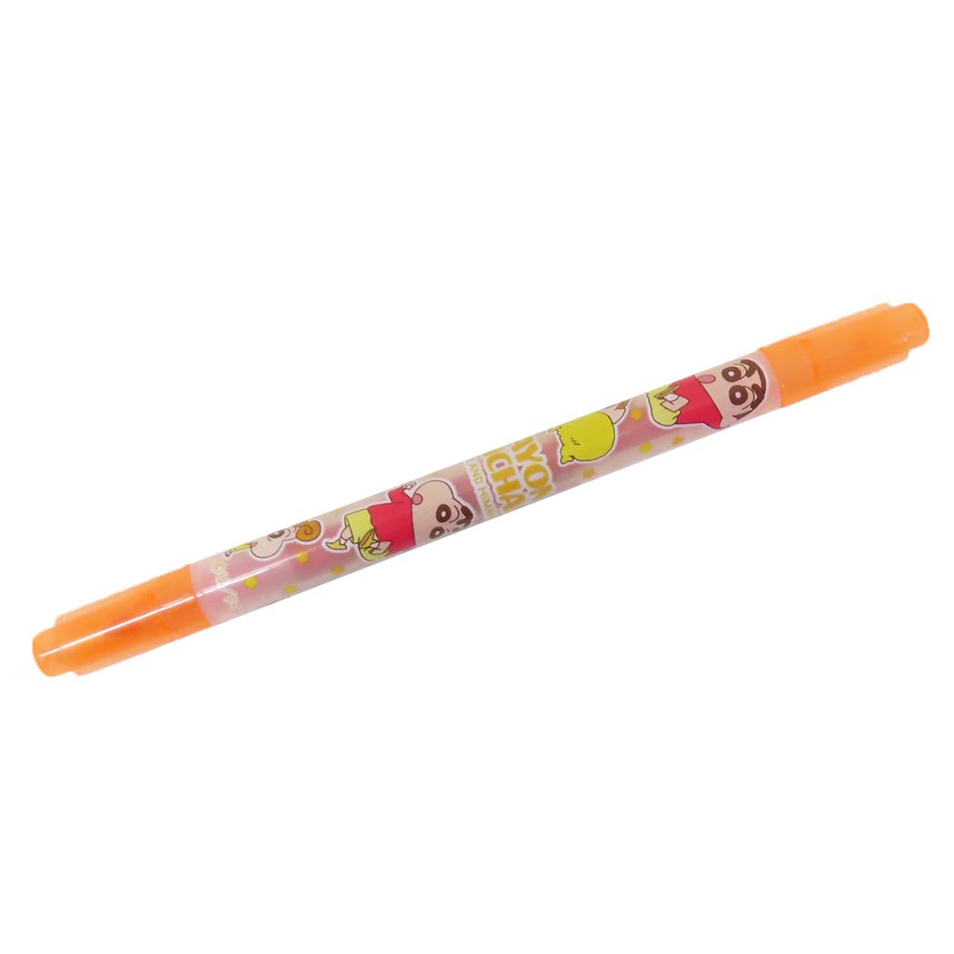 カラーツインペン カラーペン クレヨンしんちゃん オレンジ アイプランニング 色ペン 筆記用具 文房具 アニメメール便可