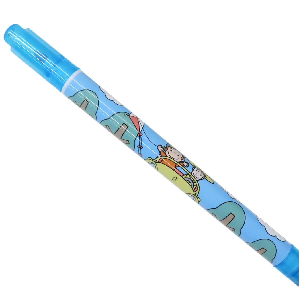 カラーツインペン カラーペン おさるのジョージ サックス アイプランニング 色ペン 筆記用具 文房具 絵本メール便可