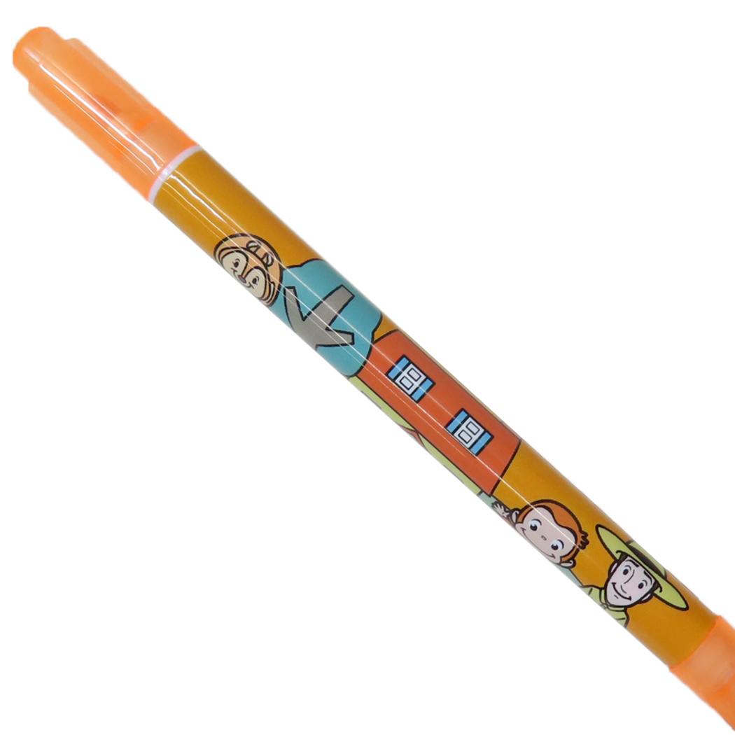 カラーツインペン カラーペン おさるのジョージ オレンジ アイプランニング 色ペン 筆記用具 文房具 絵本メール便可