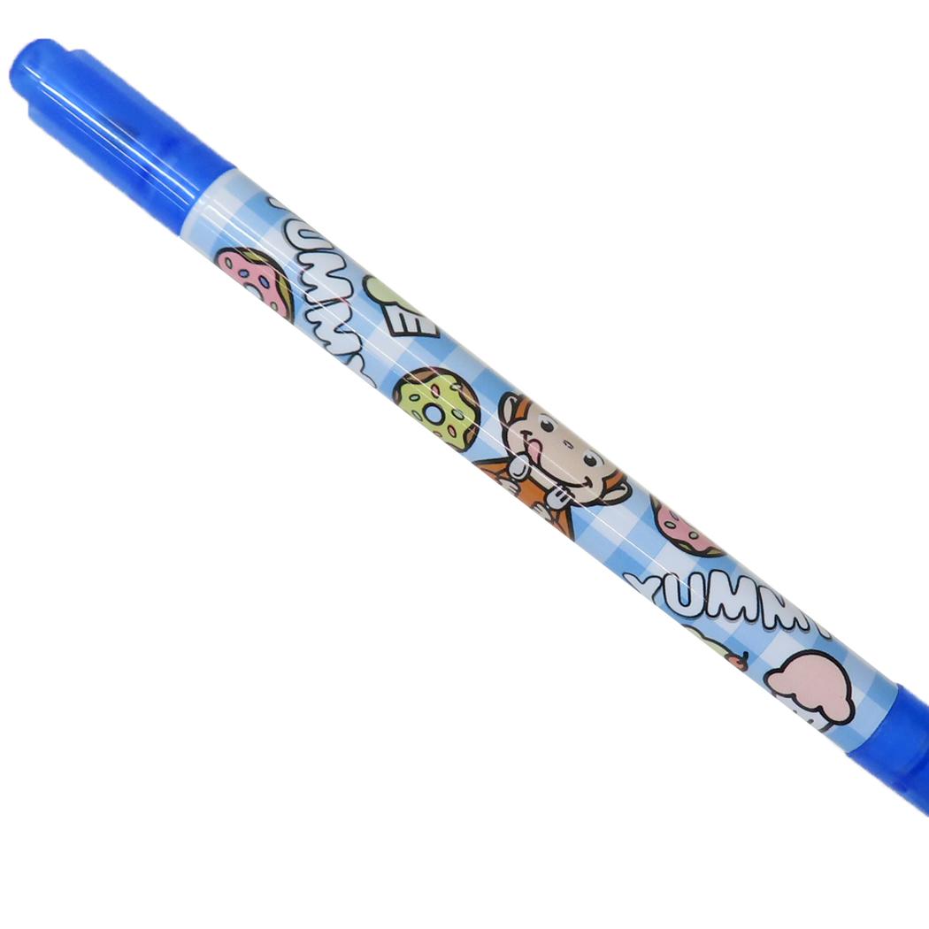 カラーツインペン カラーペン おさるのジョージ ブルー アイプランニング 色ペン 筆記用具 文房具 絵本メール便可