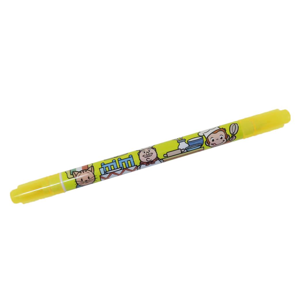 カラーツインペン カラーペン おさるのジョージ イエロー アイプランニング 色ペン 筆記用具 文房具 絵本メール便可
