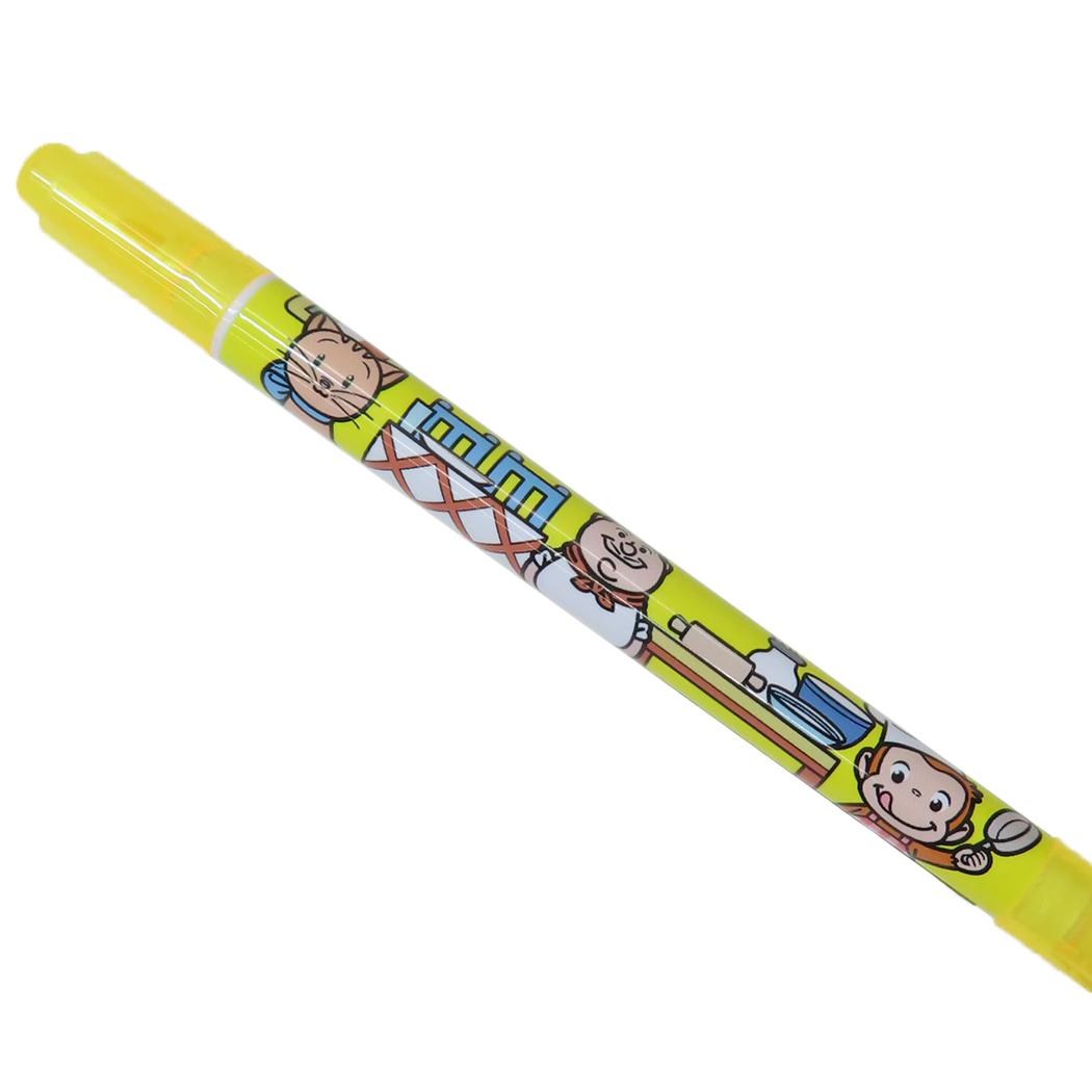 カラーツインペン カラーペン おさるのジョージ イエロー アイプランニング 色ペン 筆記用具 文房具 絵本メール便可