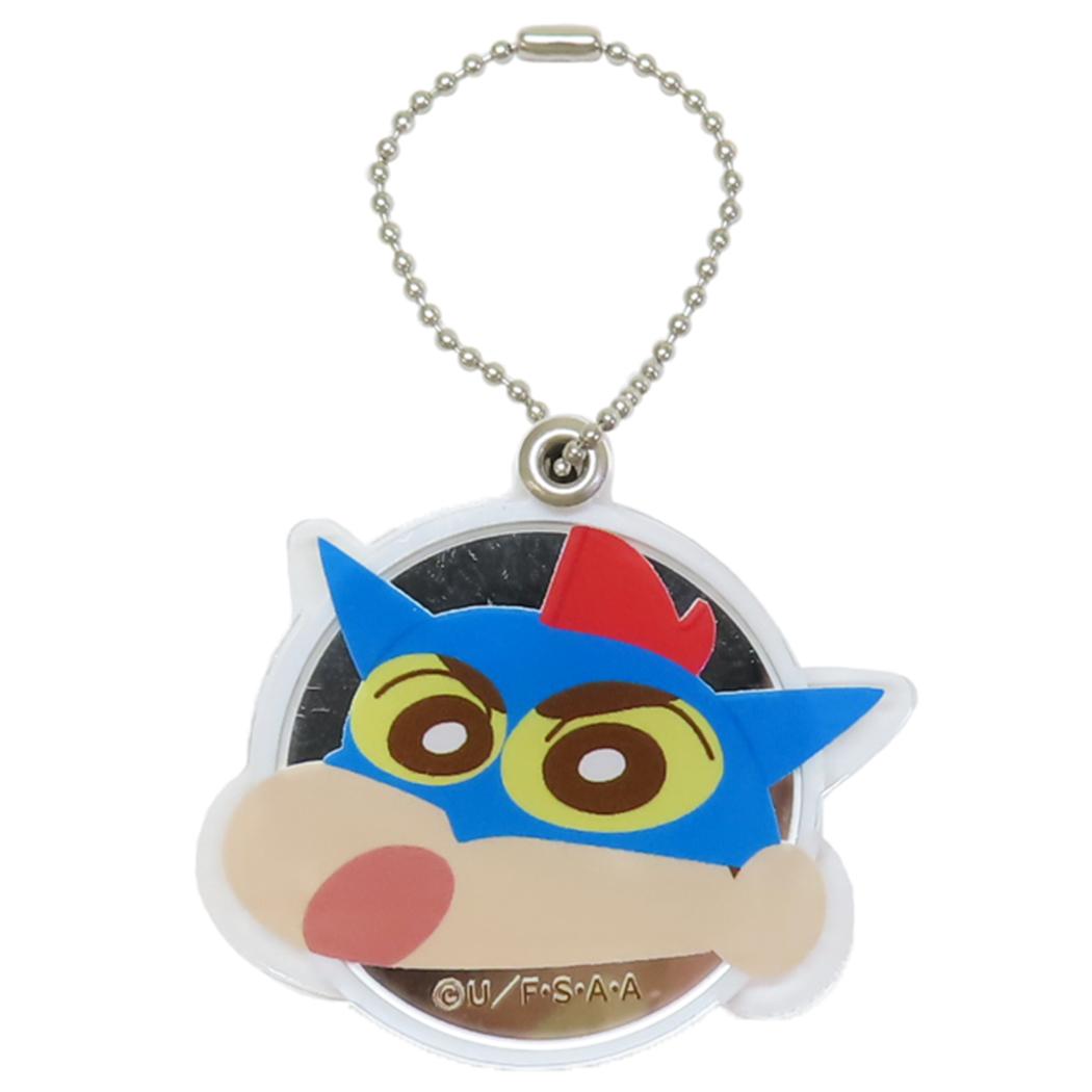 スライドミラーS 手鏡 クレヨンしんちゃん アクション仮面しんちゃん アイプランニング ボールチェーン キーチェーン アニメメール便可