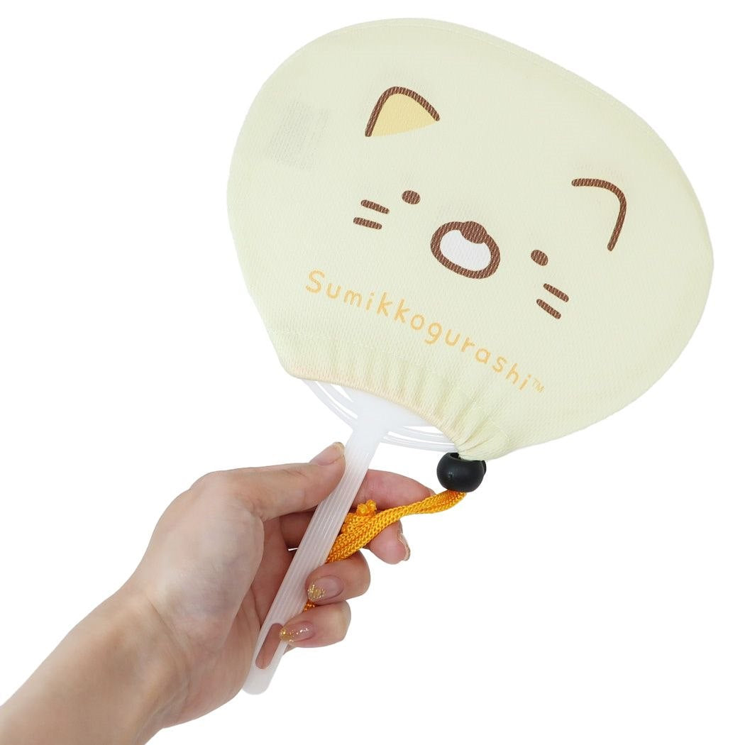 ひんやり抗菌 うちわ 夏雑貨 すみっコぐらし ねこ サンエックス アイプランニング 団扇 プレゼント メール便可
