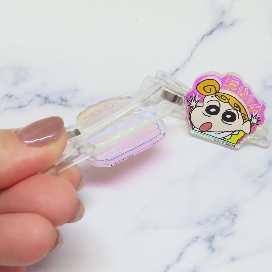 オーロラアクリルヘアクリップ ヘアアクセ クレヨンしんちゃん そうともゆ- アイプランニング 前髪クリップ アニメメール便可