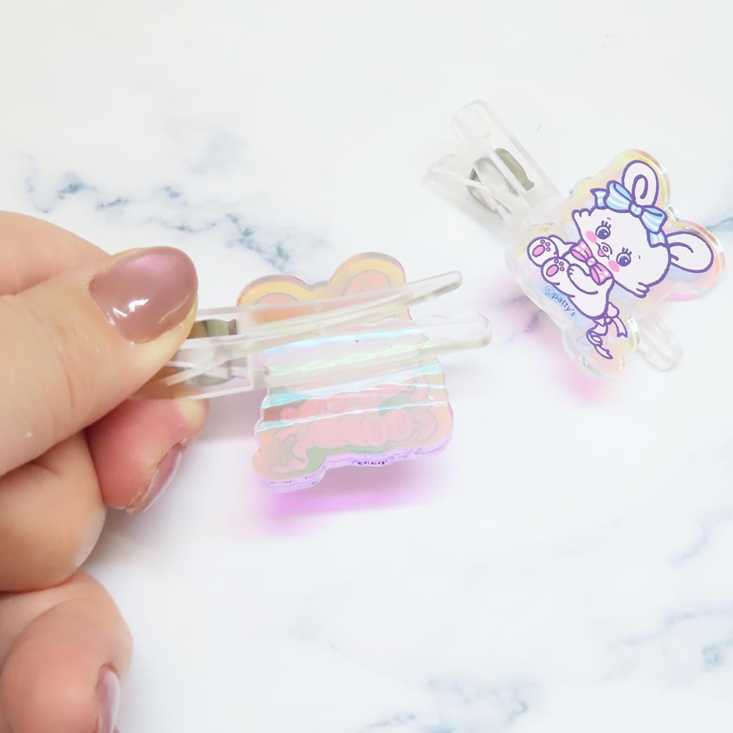オーロラアクリルヘアクリップ ヘアアクセ スイマー リバニー SWIMMER アイプランニング 前髪クリップ メール便可