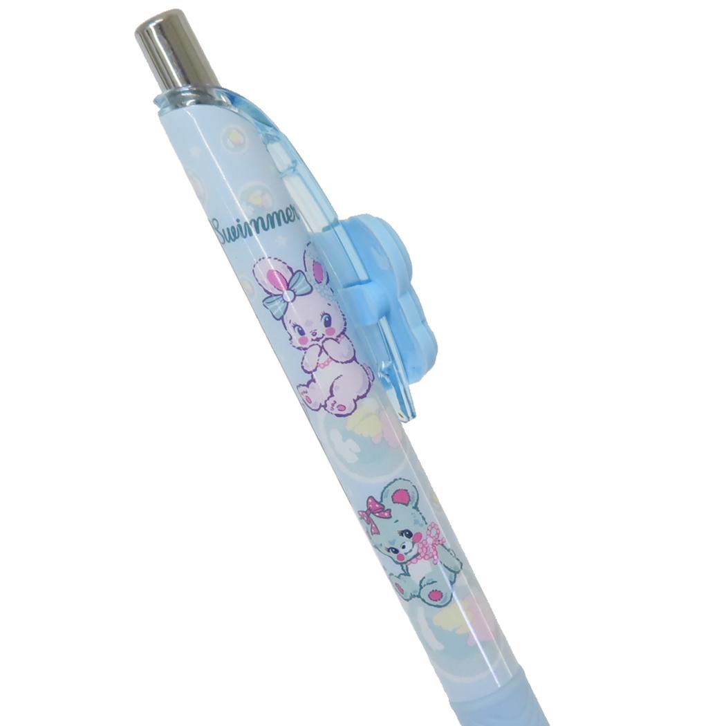 マスコット付きゲルペン ボールペン スイマー ハグリー SWIMMER アイプランニング 新学期準備文具 メール便可