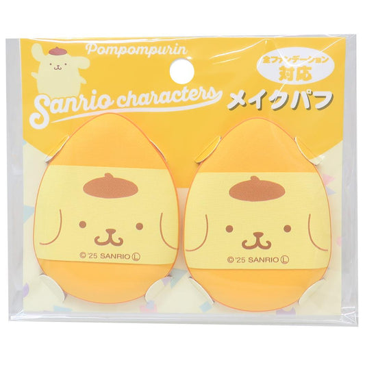 メイクパフ2P コスメ雑貨 ポムポムプリン サンリオ アイプランニング メイクスポンジ 化粧パフ メール便可