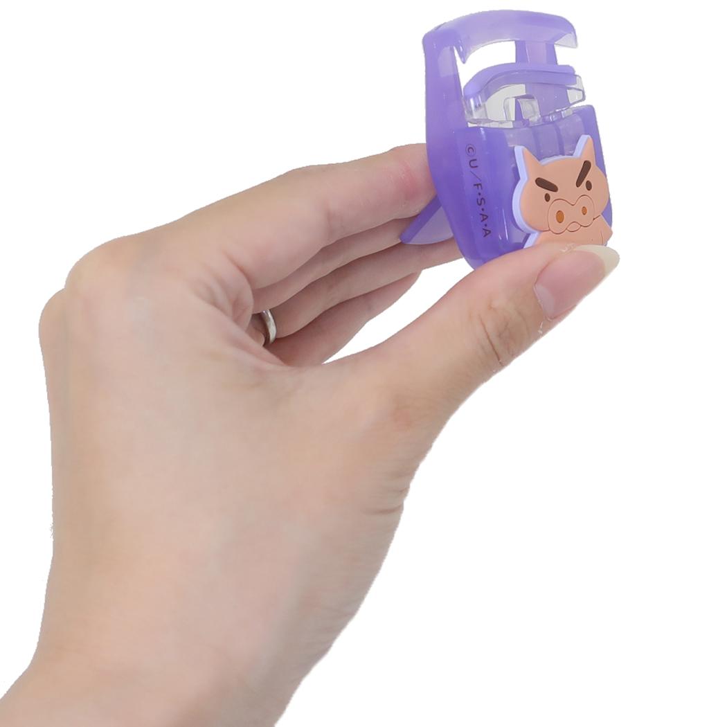 マスコット付きアイラッシュカーラー コスメ雑貨 クレヨンしんちゃん パープル アイプランニング メイク用品 化粧 アイメイク アニメ