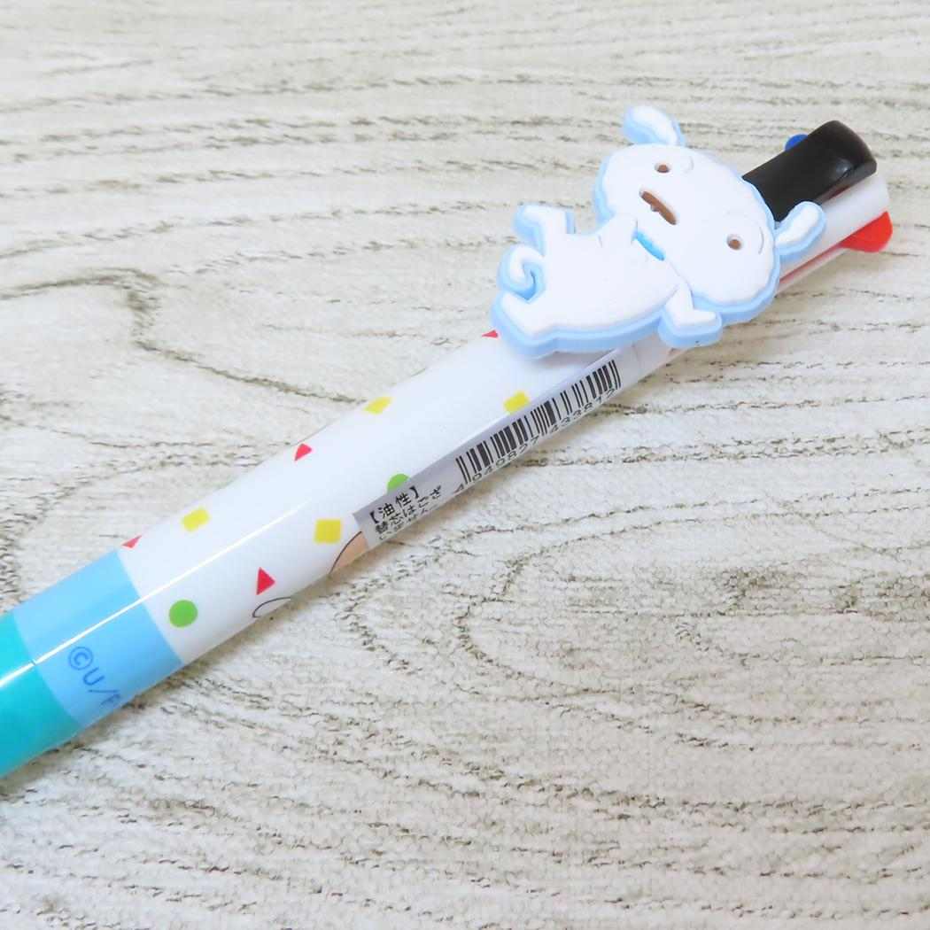 マスコット付き4色ボールペン ボールペン クレヨンしんちゃん シロ アイプランニング カラーペン 新学期準備文具 アニメメール便可