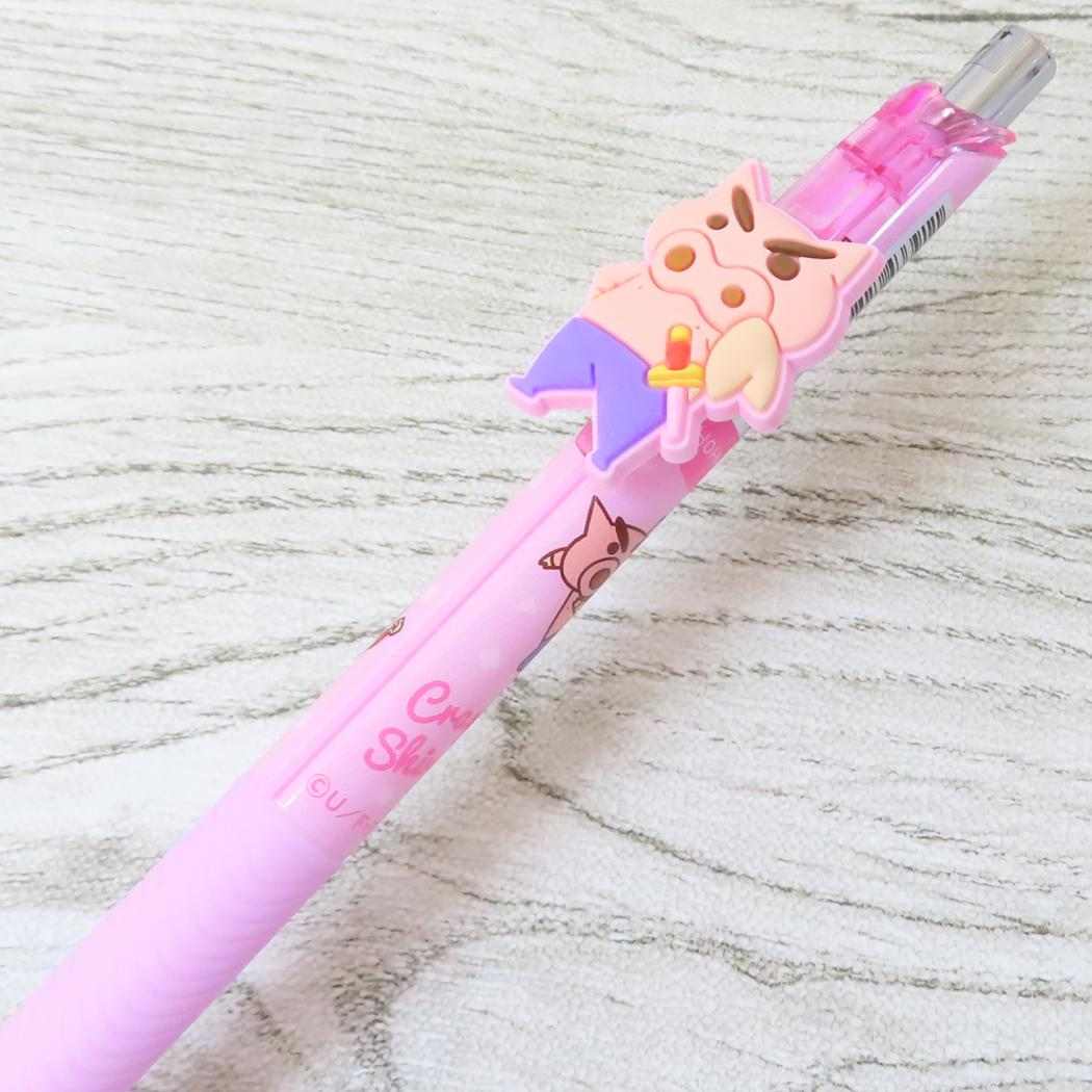 マスコット付きゲルペン カラーペン クレヨンしんちゃん ぶりぶりざえもん チェリーピンク アイプランニング 新学期準備文具 アニメメール便可