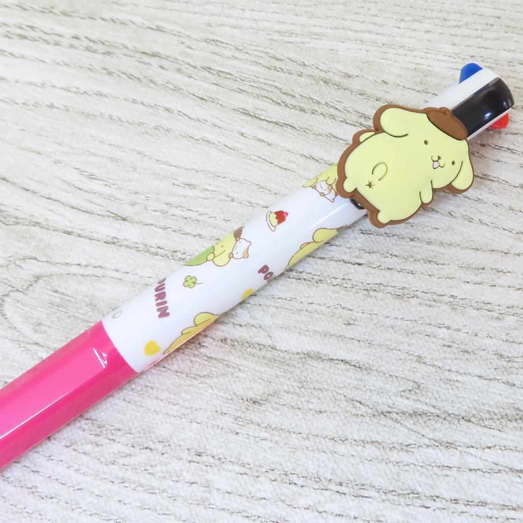マスコット付き4色ボールペン ボールペン ポムポムプリン 仲良しプリン サンリオ アイプランニング カラーペン 新学期準備文具 メール便可