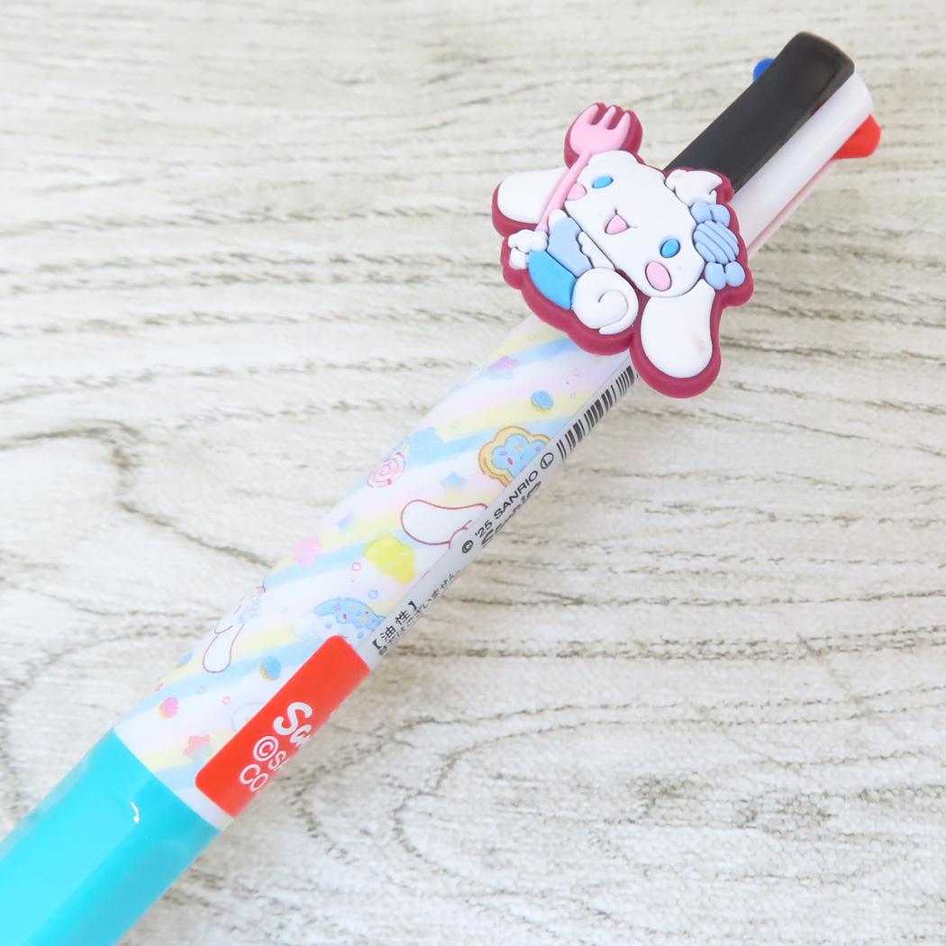 マスコット付き4色ボールペン ボールペン シナモロール スイーツシナモン サンリオ アイプランニング カラーペン 新学期準備文具 メール便可
