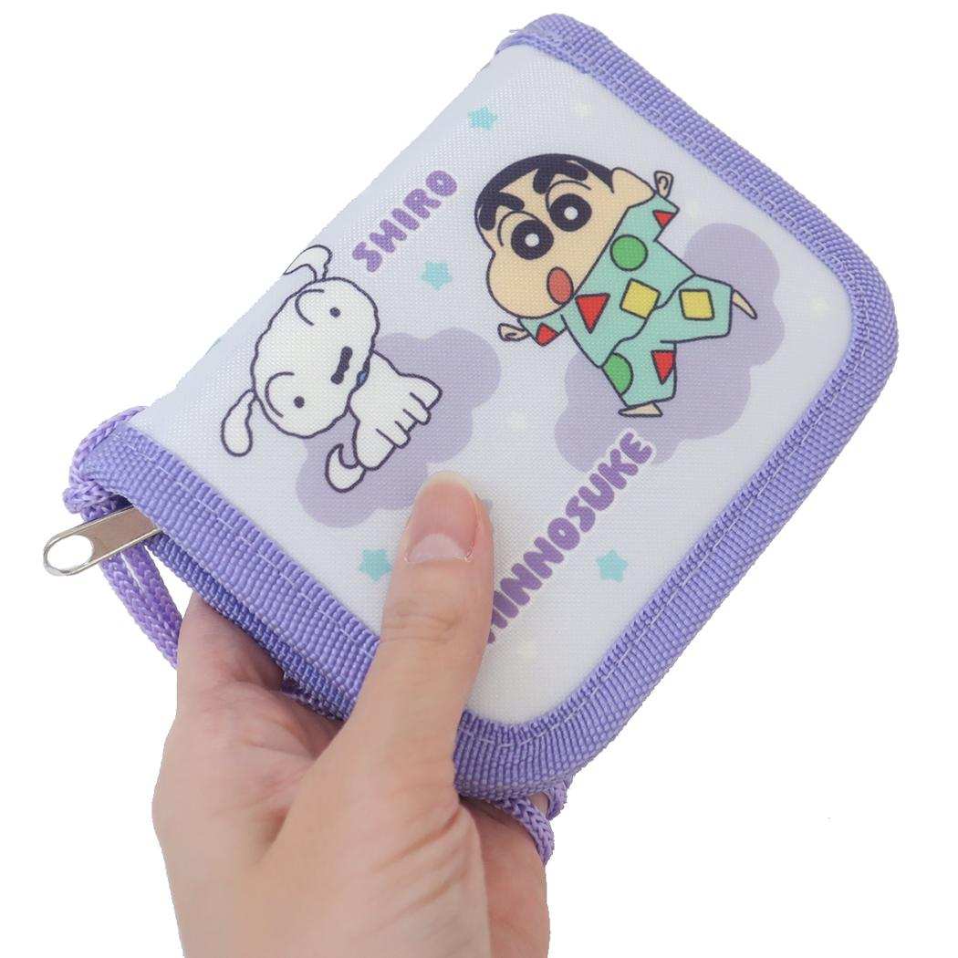 キッズウォレット 子供用財布 クレヨンしんちゃん パープル アイプランニング 子ども こども プレゼント アニメメール便可