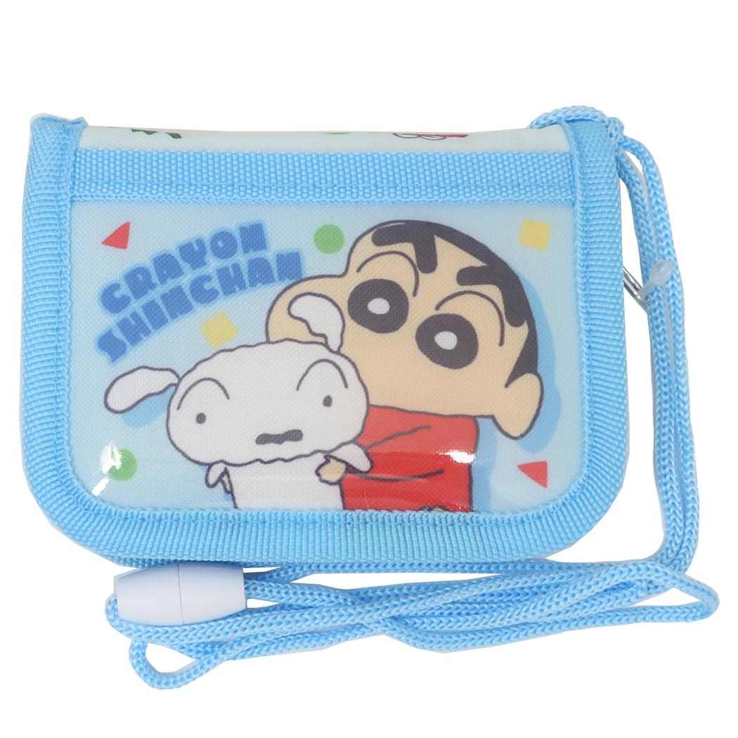 キッズウォレット 子供用財布 クレヨンしんちゃん ブルー アイプランニング 子ども こども プレゼント アニメメール便可