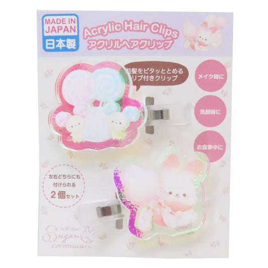 オーロラアクリルヘアクリップ ヘアアクセ シュガーココムー キャンディー アイプランニング 前髪クリップ メール便可