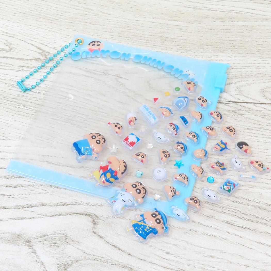 クレヨンしんちゃん デコシール ミニデコパーツ シールタイプ ブルー アイプランニング