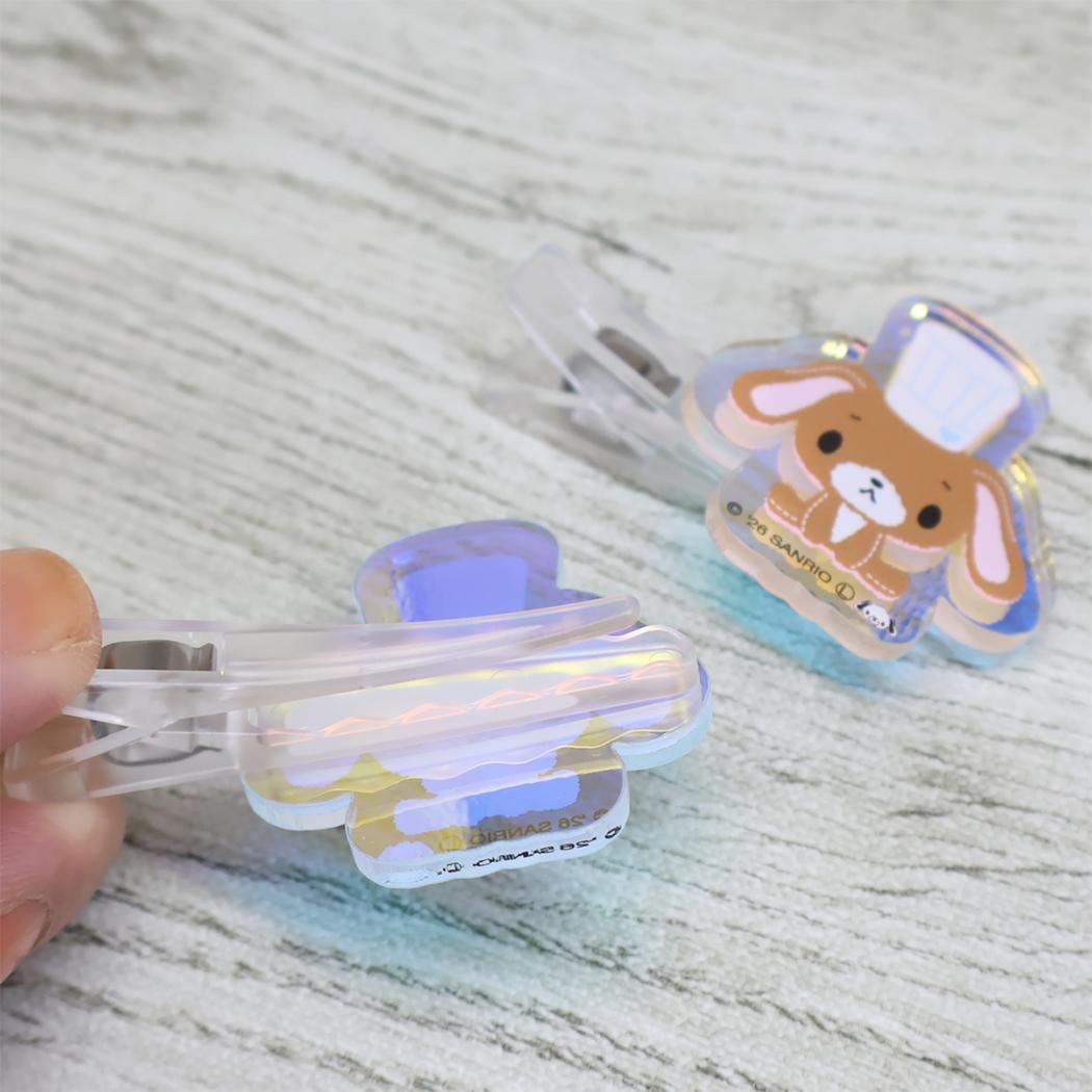 シュガーバニーズ ヘアアクセ オーロラアクリルヘアクリップ サンリオ JUNKADO 前髪クリップ キャラクター グッズ メール便可 シネマコレクション