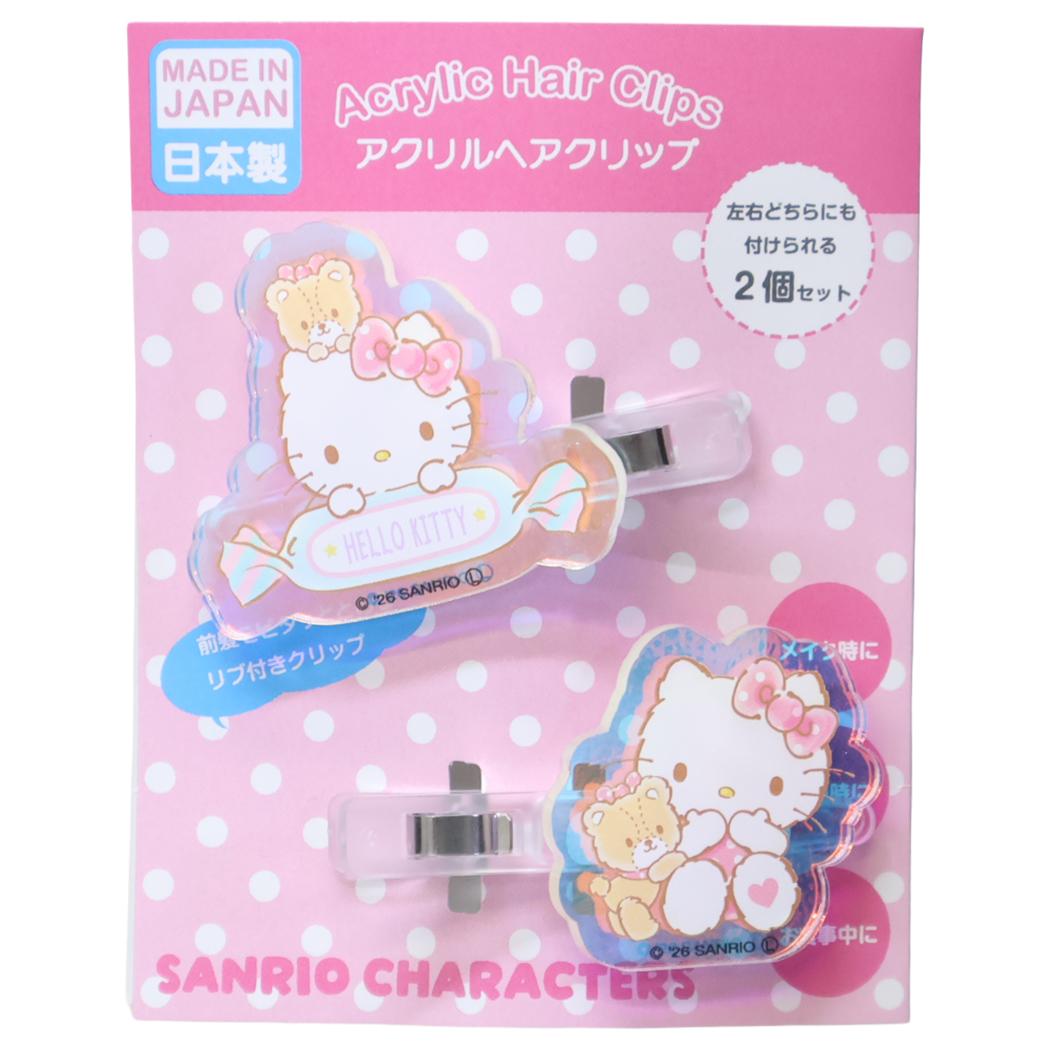 ハローキティ ヘアアクセ オーロラアクリルヘアクリップ サンリオ JUNKADO 前髪クリップ キャラクター グッズ メール便可 シネマコレクション