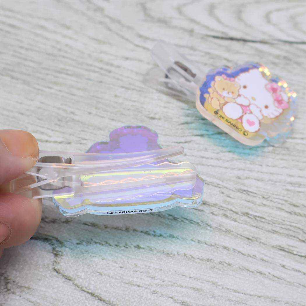 ハローキティ ヘアアクセ オーロラアクリルヘアクリップ サンリオ JUNKADO 前髪クリップ キャラクター グッズ メール便可 シネマコレクション