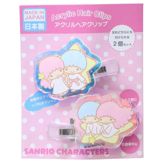 リトルツインスターズ ヘアアクセ オーロラアクリルヘアクリップ サンリオ JUNKADO 前髪クリップ キャラクター グッズ メール便可 シネマコレクション