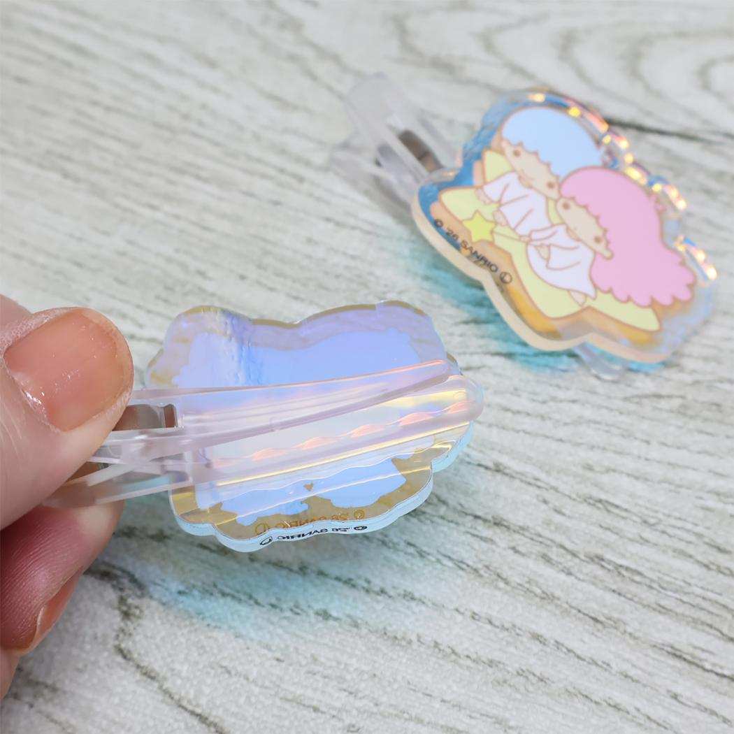 リトルツインスターズ ヘアアクセ オーロラアクリルヘアクリップ サンリオ JUNKADO 前髪クリップ キャラクター グッズ メール便可 シネマコレクション