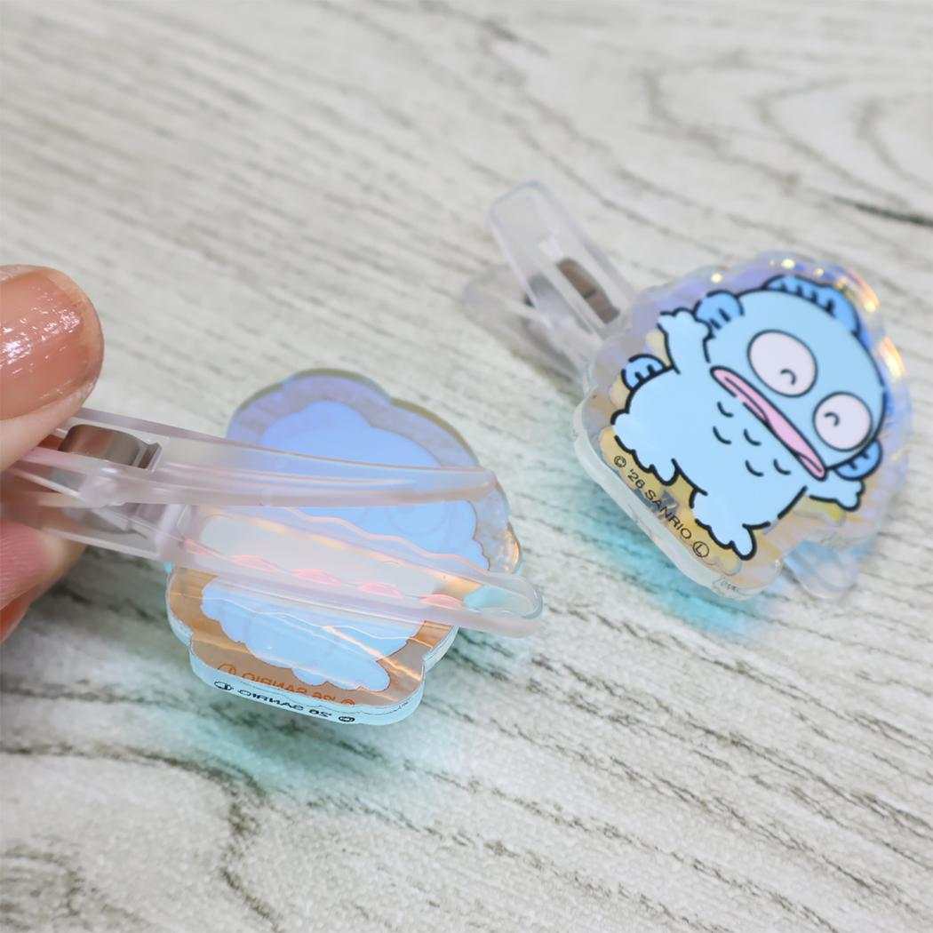 ハンギョドン ヘアアクセ オーロラアクリルヘアクリップ サンリオ JUNKADO 前髪クリップ キャラクター グッズ メール便可 シネマコレクション
