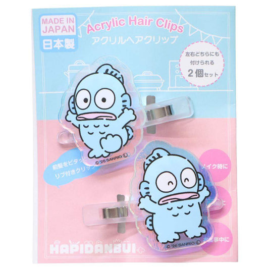 ハンギョドン ヘアアクセ オーロラアクリルヘアクリップ サンリオ JUNKADO 前髪クリップ キャラクター グッズ メール便可 シネマコレクション
