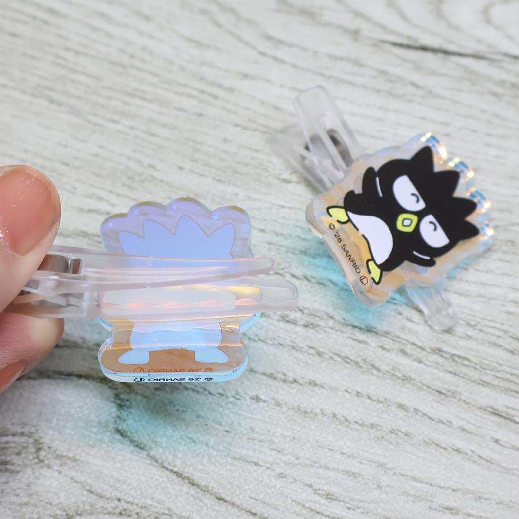 バッドばつ丸 ヘアアクセ オーロラアクリルヘアクリップ サンリオ JUNKADO 前髪クリップ キャラクター グッズ メール便可 シネマコレクション