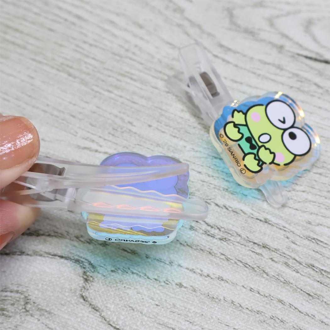 けろけろけろっぴ ヘアアクセ オーロラアクリルヘアクリップ サンリオ JUNKADO 前髪クリップ キャラクター グッズ メール便可 シネマコレクション