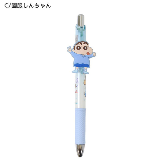 クレヨンしんちゃん ボールペン マスコット付きゲルペン 黒 C/園服しんちゃん