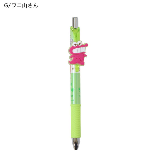 クレヨンしんちゃん ボールペン マスコット付きゲルペン 黒 G/ワニ山さん