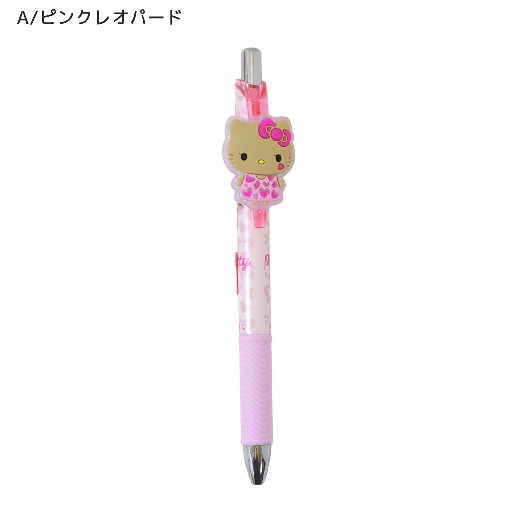 サンリオキャラクターズ ボールペン マスコット付きゲルペン 黒 A/ピンクレオパード Sanrio