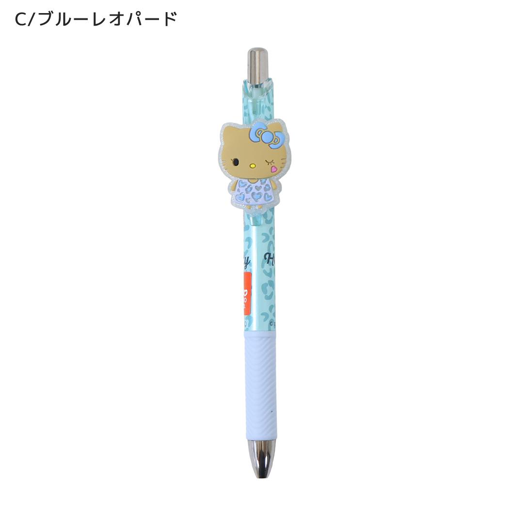 サンリオキャラクターズ ボールペン マスコット付きゲルペン 黒 C/ブルーレオパード Sanrio