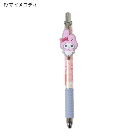 サンリオキャラクターズ ボールペン マスコット付きゲルペン 黒 F/マイメロディ Sanrio