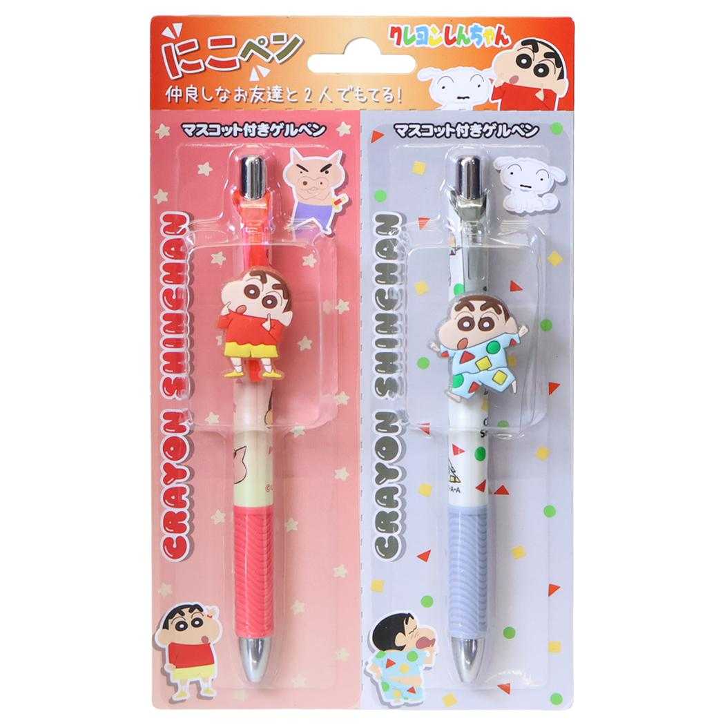 クレヨンしんちゃん ボールペン マスコット付きゲルペン 2種パッケージ レッド