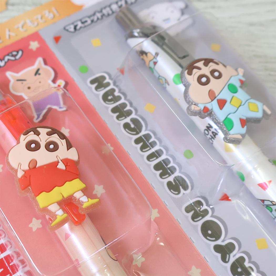 クレヨンしんちゃん ボールペン マスコット付きゲルペン 2種パッケージ レッド