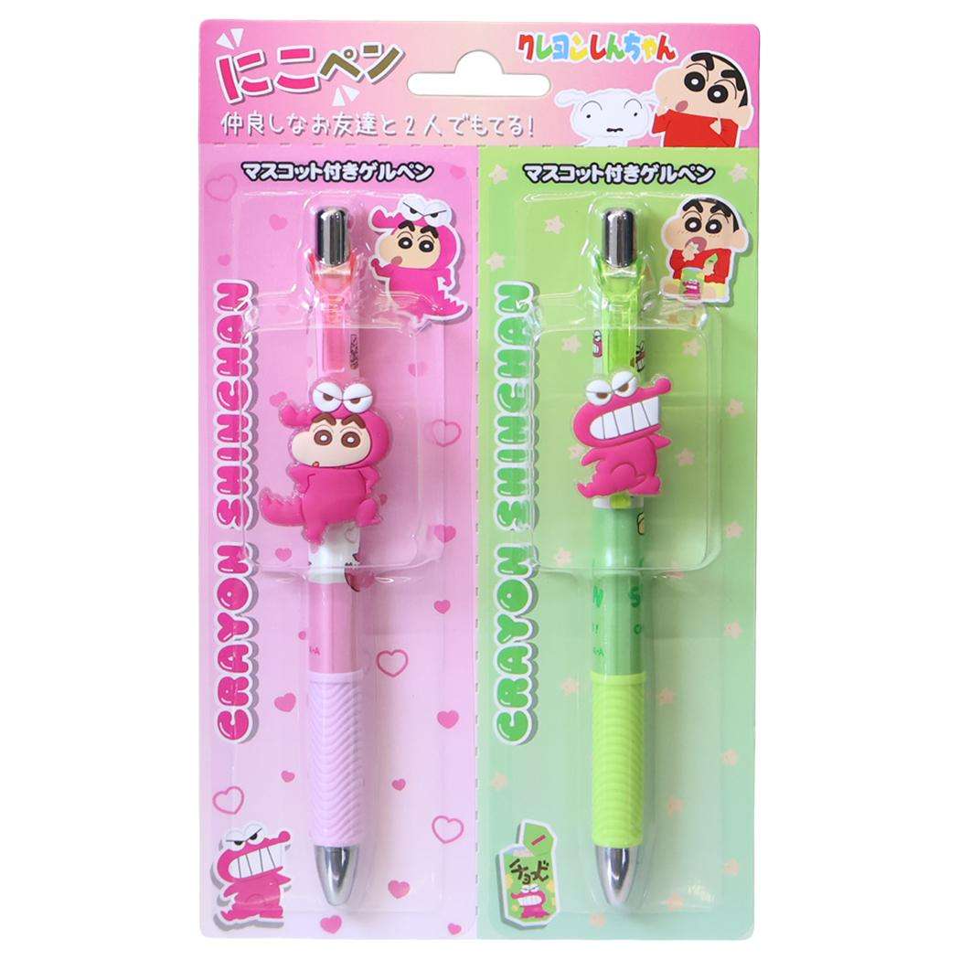 クレヨンしんちゃん ボールペン マスコット付きゲルペン 2種パッケージ ピンク